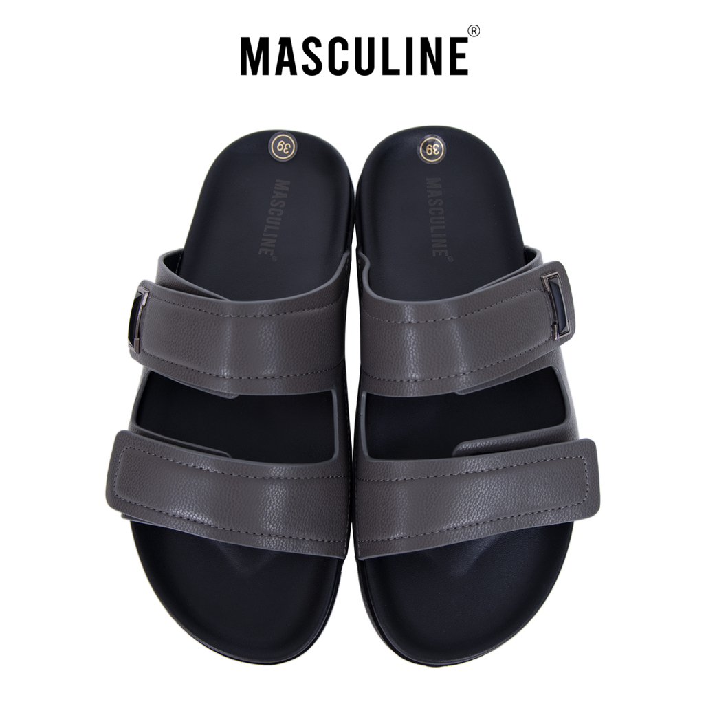 Dép nam cao cấp MASCULINE, Dép da chính hãng kiểu dáng trẻ trung, đế PU chống trơn trượt - MCT511