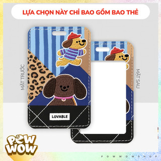 Bao Đựng Thẻ Nhân Viên Nhựa ABS Phong Cách Nhân Vật Hoạt Hình Dog House Chó Cún Yêu Pattern Thú Vị