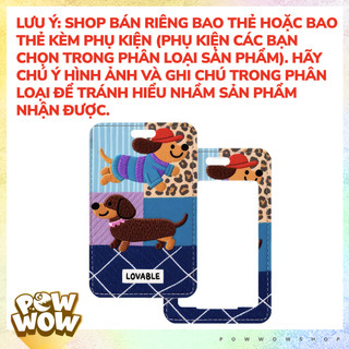 Bao Đựng Thẻ Nhân Viên Nhựa ABS Phong Cách Nhân Vật Hoạt Hình Dog House Chó Cún Yêu Pattern Thú Vị