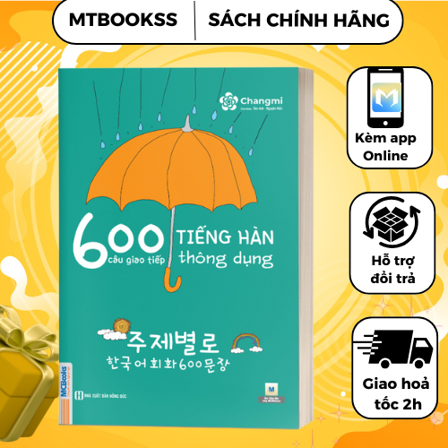 Sách - 600 Câu Giao Tiếp Tiếng Hàn Thông Dụng - Dành Cho Người Tự Học
