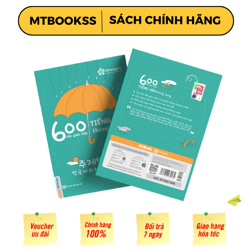 Sách - 600 Câu Giao Tiếp Tiếng Hàn Thông Dụng - Dành Cho Người Tự Học