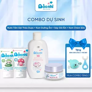 Combo Dự Sinh Chăm Sóc Bé Toàn Diện - Nước Tắm Gội Thảo Dược +Kem Dịu Da +Sáp Giữ Ẩm + Kem Chàm Sữa