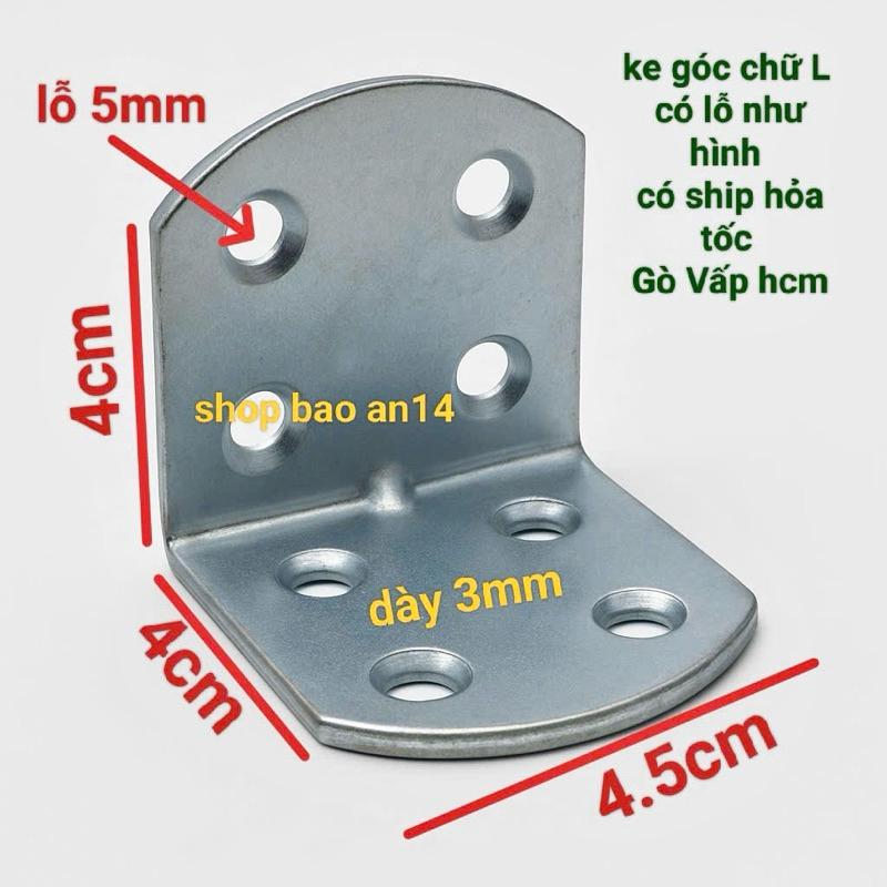 KE GÓC CHỮ L BẢN TO ,COMBO 5CÁI NẸP GÓC VUÔNG CHỮ L 4cm x 4cm LOẠI TỐT ...