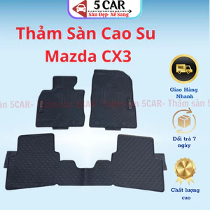 Thảm LÓT SÀN Cao su xe Mazda CX3 đời 2022-2025 Mẫu NISSIN chữ trắng loại dày không mùi, không thấm nước