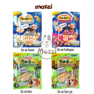 Snack cho chó Gà nhân mềm Inaba Churutto|Churubee Gói 8 thanh x 10gr