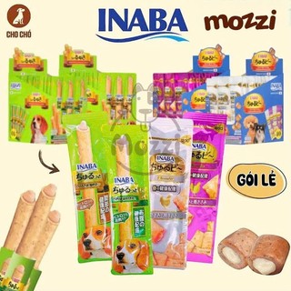 Snack cho chó Gà nhân mềm Inaba Churutto|Churubee Gói 8 thanh x 10gr