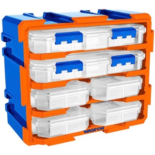 ĐỒ NGHỀ WADFOW Bộ tủ gồm 2 hộp nhựa chia 13 ngăn và 4 hộp nhựa chia 6 ngăn đựng linh kiện WTB8346