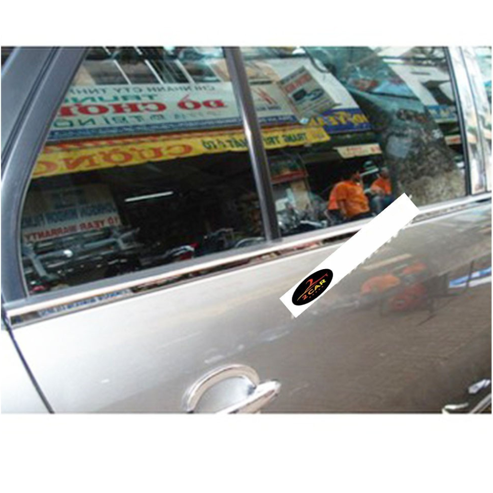 Nẹp viền chân kính xe Kia Caren / Carens đời 2009 2010 2011 2012 2013 2014 2015 2016 chất liệu inox sáng bóng