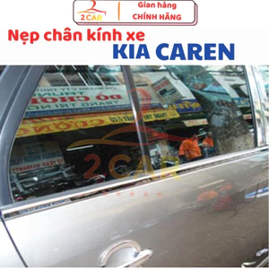 Nẹp viền chân kính xe Kia Caren / Carens đời 2009 2010 2011 2012 2013 2014 2015 2016 chất liệu inox sáng bóng
