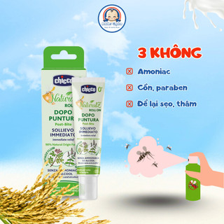 Lăn Bôi Vết Muỗi Đốt, Côn Trùng Cắn Chicco Hương Bạc Hà Làm Dịu Mát Giảm Ngứa Không Để Lại Sẹo 10ml