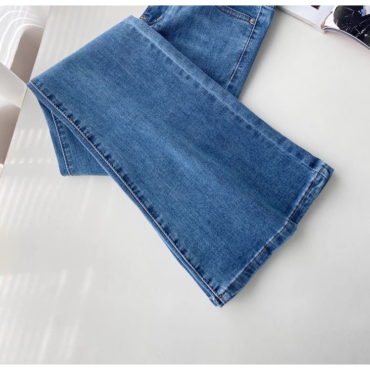 Quần Jean Nữ Ống Loe Lưng Cao HAZEE dáng Slim co giãn