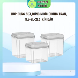 HỘP ĐỰNG SỮA,ĐỰNG NƯỚC CHỐNG TRÀN,1L7-2L-2L3.VIỆT NHẬT PLASTIC