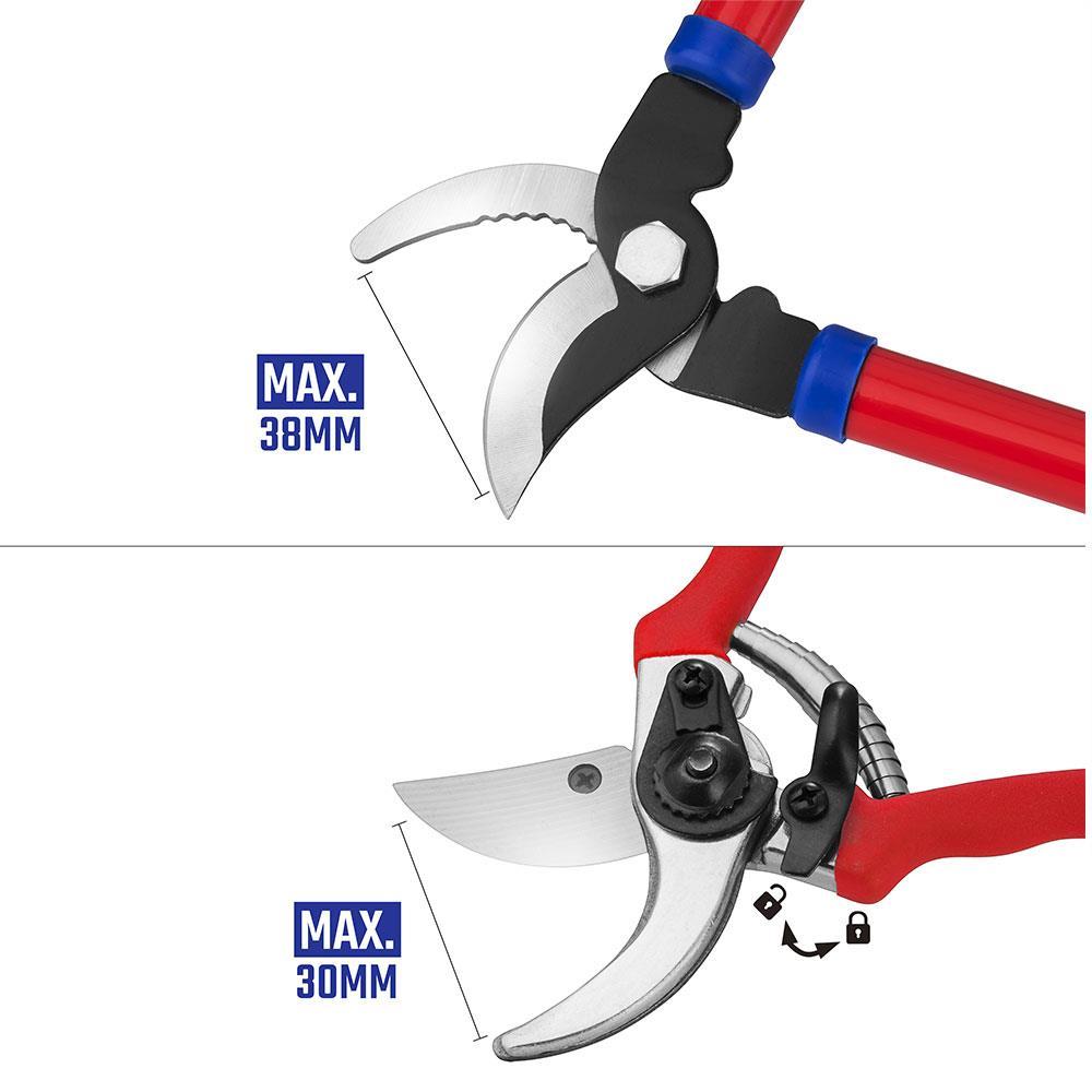 Bộ 2 kéo cắt tỉa cây tỉa cành làm vườn 200mm (8 inch) và 375mm (15 inch) WORKPRO WP204500 - Hàng chính hãng