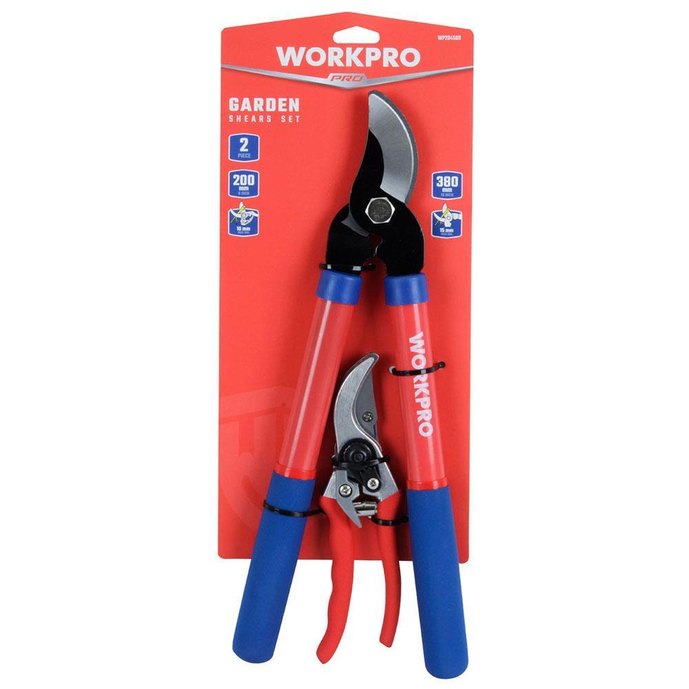Bộ 2 kéo cắt tỉa cây tỉa cành làm vườn 200mm (8 inch) và 375mm (15 inch) WORKPRO WP204500 - Hàng chính hãng