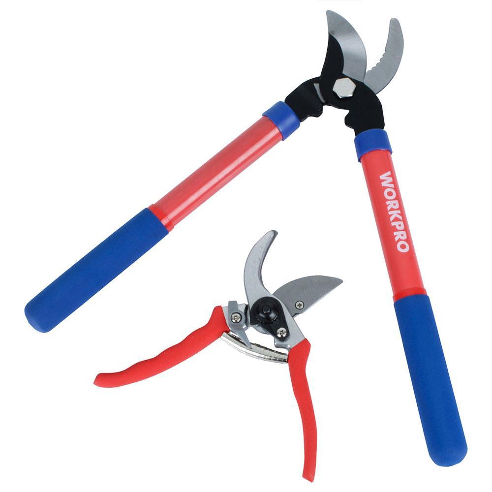 Bộ 2 kéo cắt tỉa cây tỉa cành làm vườn 200mm (8 inch) và 375mm (15 inch) WORKPRO WP204500 - Hàng chính hãng