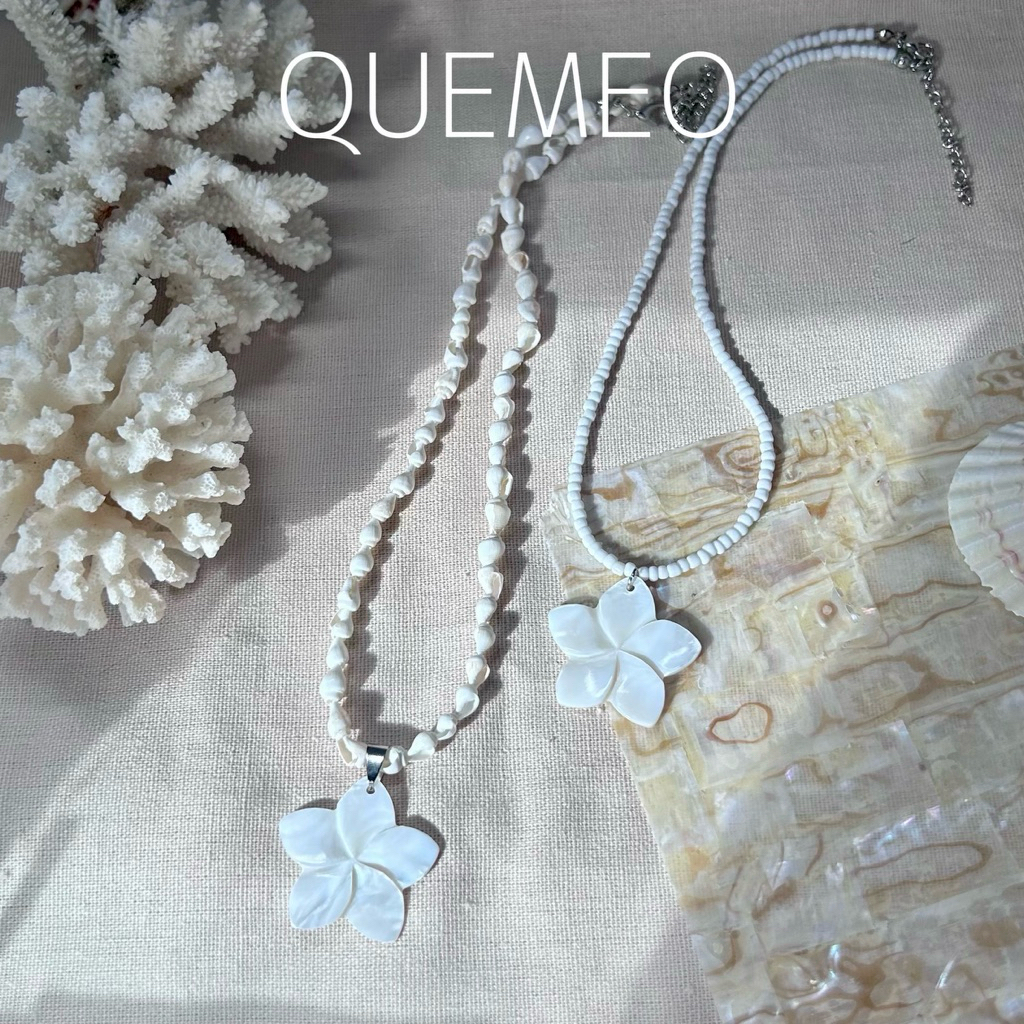 Vòng Cổ Hoa Biển Xà Cừ Shell Đại Dương QUEMEO phụ kiện mùa hè