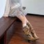 Giày Bốt Cao Bồi Miền Tây Cao Đến Đầu Gối Da Lộn Hàng Hot Girl