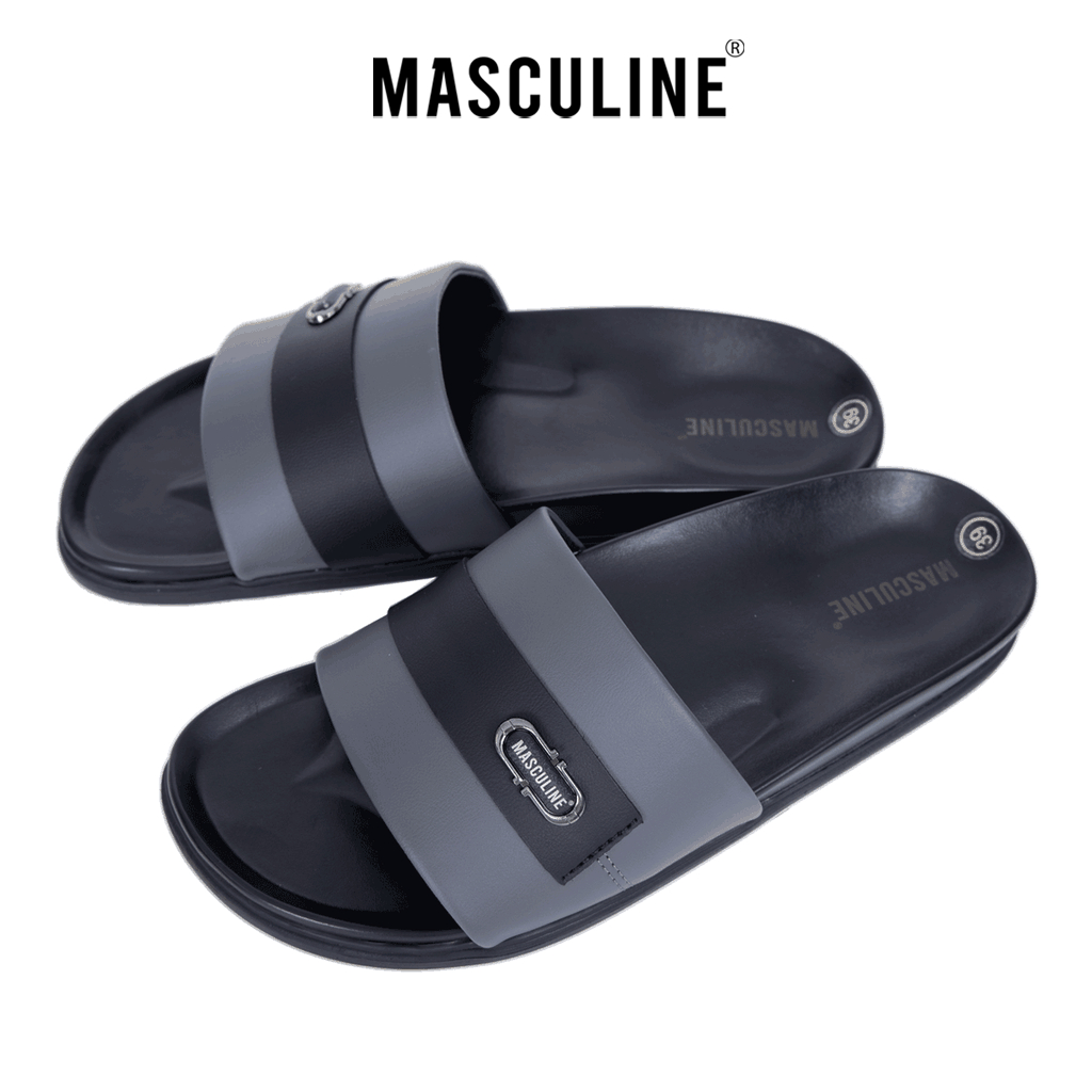 Dép nam cao cấp MASCULINE, Dép da chính hãng kiểu dáng trẻ trung, đế PU chống trơn trượt - MCT513