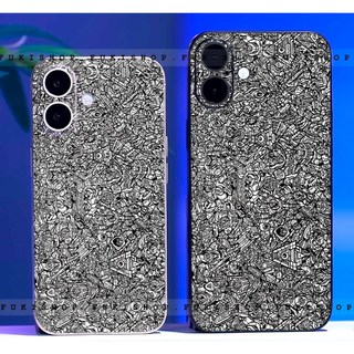 Miếng dán Skin Mặt lưng Sau full viền Robot Dành Cho 16 pro max 15 pro max 14 pro max 13 pro max 12 pro max