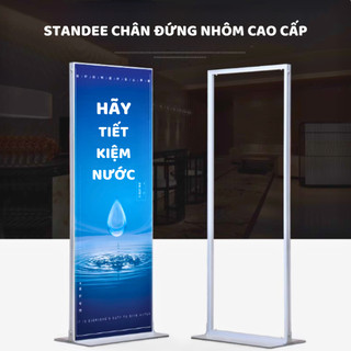 Standee chân sắt nặng thân nhôm cao cấp hai mặt, dùng cho showroom, sảnh tiệc sang trọng, sự kiện