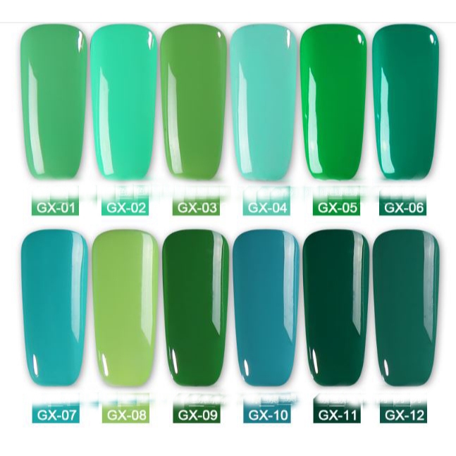 Sơn gel AS xanh lá, Green color ( Mã GX )