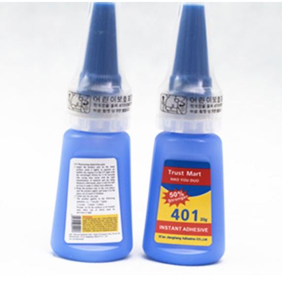 Lọ 20g keo D401, keo chổi, keo đính đá, đính móng giả