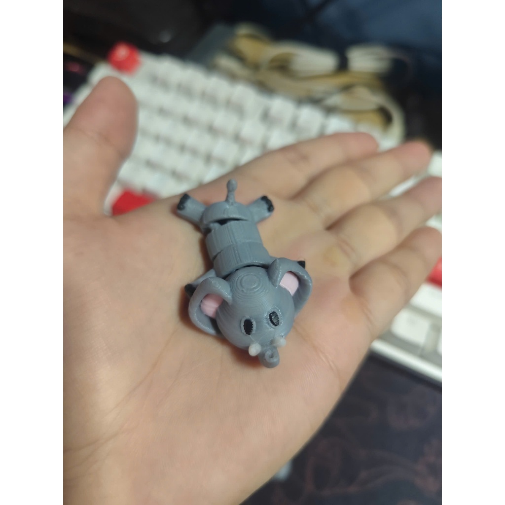 Đồ Chơi Móc Khóa in 3D - Voi Con Mini Đáng Yêu