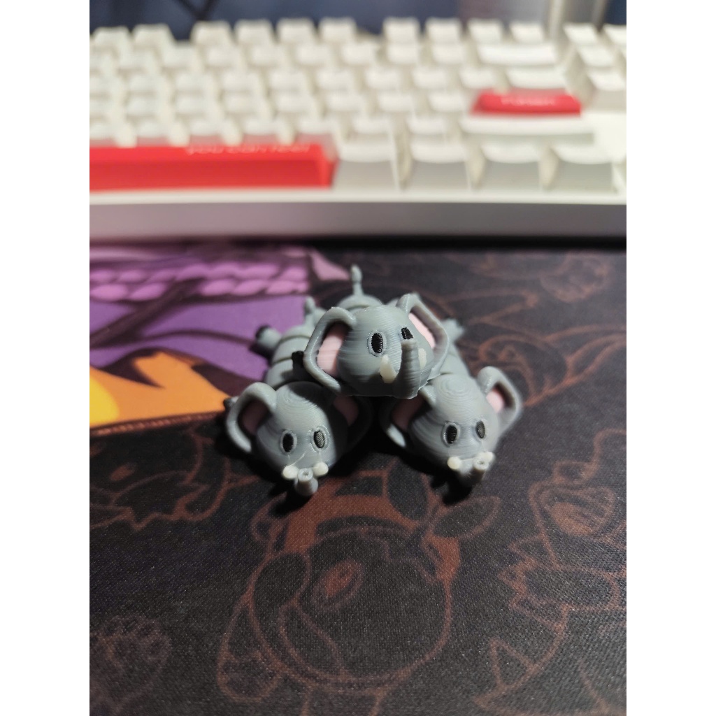 Đồ Chơi Móc Khóa in 3D - Voi Con Mini Đáng Yêu
