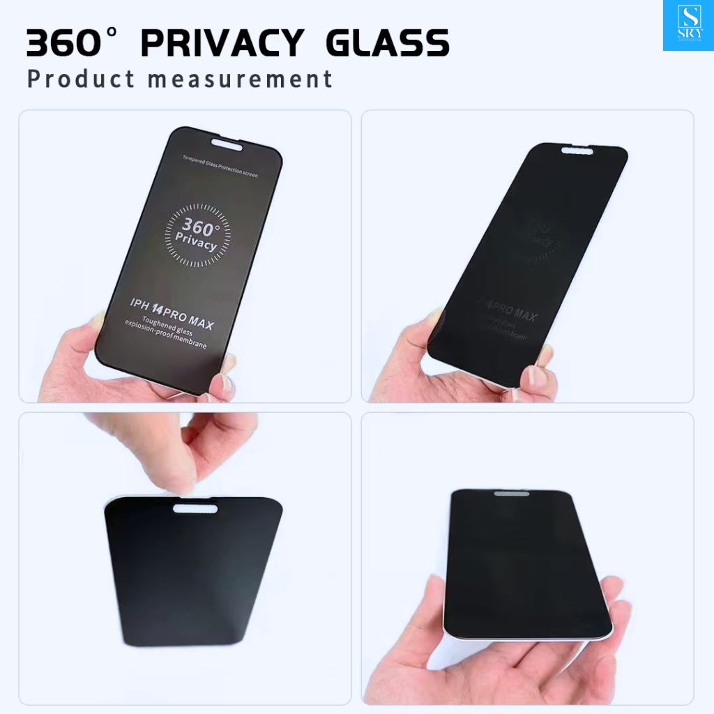 Kính cường lực iphone chống nhìn trộm 360 độ từ mọi góc cho ip 17 ProMax 16 ProMax 15 14 13 12 11 Pro Max Xs Xr XsMax X