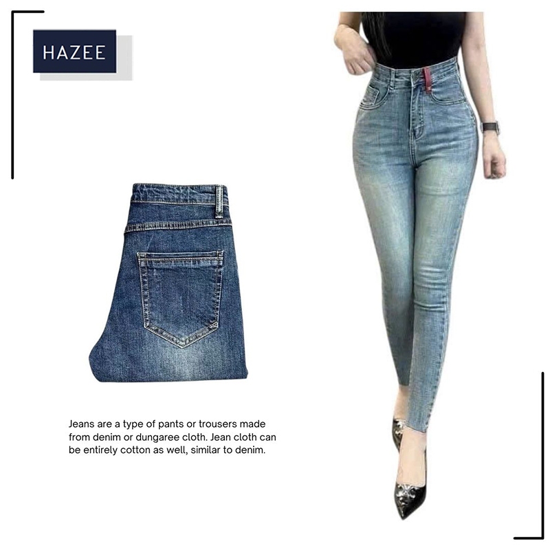 Quần Jean Nữ Lưng Cao Skinny Tôn Dáng HAZEE