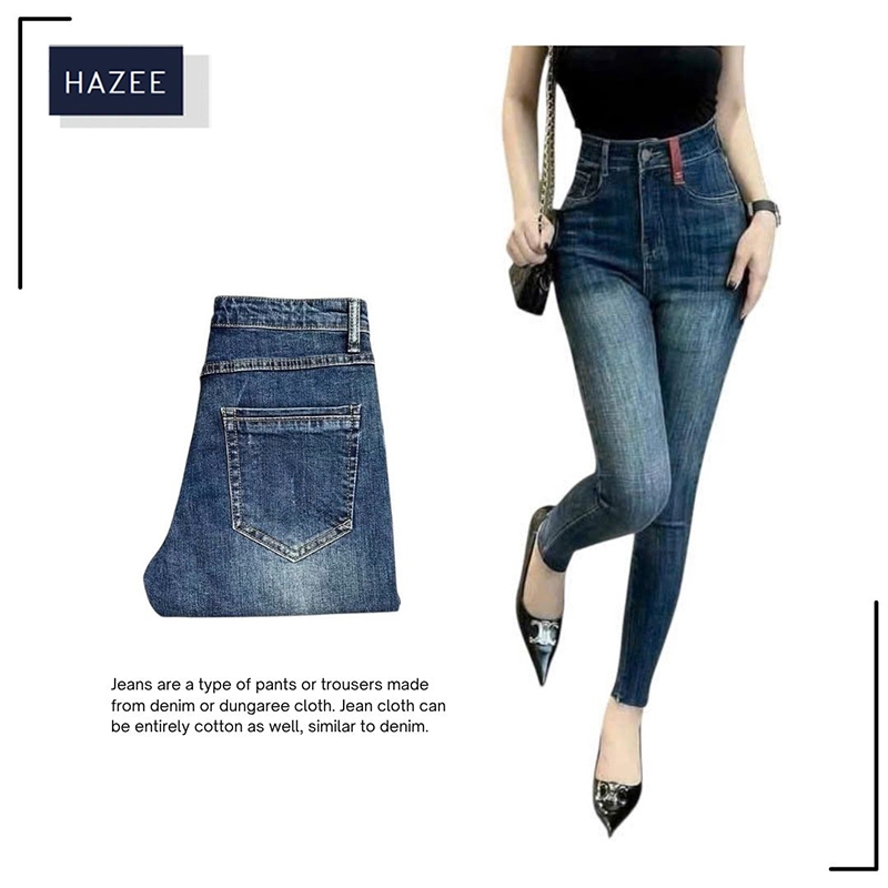 Quần Jean Nữ Lưng Cao Skinny Tôn Dáng HAZEE