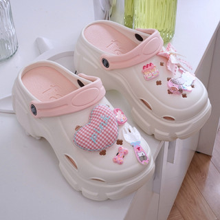 Set 7 Sticker, Charm 3D chủ đề Cún Tim Bông DIY Mita gắn Dép Sục, Cá Sấu JB-353