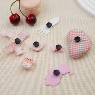 Set 7 Sticker, Charm 3D chủ đề Cún Tim Bông DIY Mita gắn Dép Sục, Cá Sấu JB-353