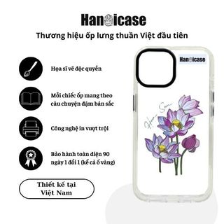 Ốp lưng điện thoại Han icase chống sốc, ố vàng cho iPhone 15Pro/ 15Promax BST Hoa