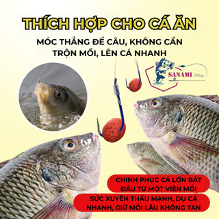 [KM] [ Mua 3 Tặng 2 ] Mồi Viên Nước Ngọt HUA Câu Cá Trắm, Chép, Trôi, Diếc,... Dạng Viên Siêu Nhạy MO45 [SF3]
