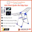 Giá Phơi Quần Áo Inox Gấp Gọn Dáng A Hàn Quốc - Giàn Phơi Ban Công Thông Minh Kèm Kệ Phơi Giày