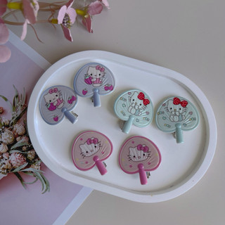 Set 2 kẹp hình quạt mèo hello kitty cho bé