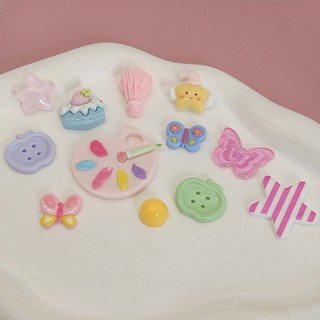 Set 12 Sticker, Charm 3D chủ đề Họa sĩ DIY Mita gắn Dép Sục, Cá Sấu JB-354
