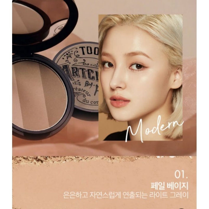 Phấn tạo khối Too Cool For School 9.5g/Artclass by Rodin Shading/Bảng Tô Bóng Contouring Rodin