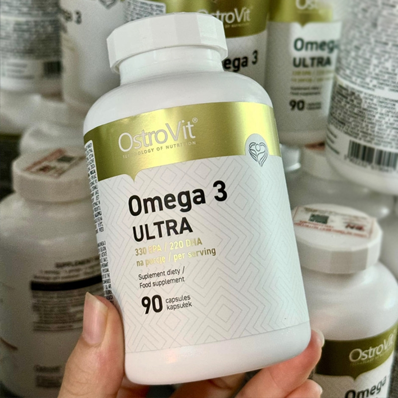 OSTROVIT OMEGA3 ULTRA (90 VIÊN) - DẦU CÁ HÀM LƯỢNG CAO TỐT CHO TIM MẠCH, TĂNG TRÍ NHỚ