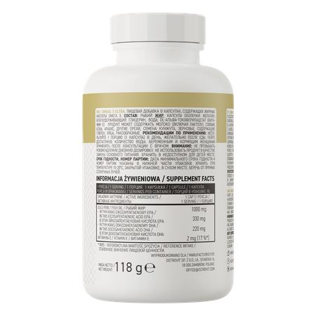 OSTROVIT OMEGA3 ULTRA (90 VIÊN) - DẦU CÁ HÀM LƯỢNG CAO TỐT CHO TIM MẠCH, TĂNG TRÍ NHỚ