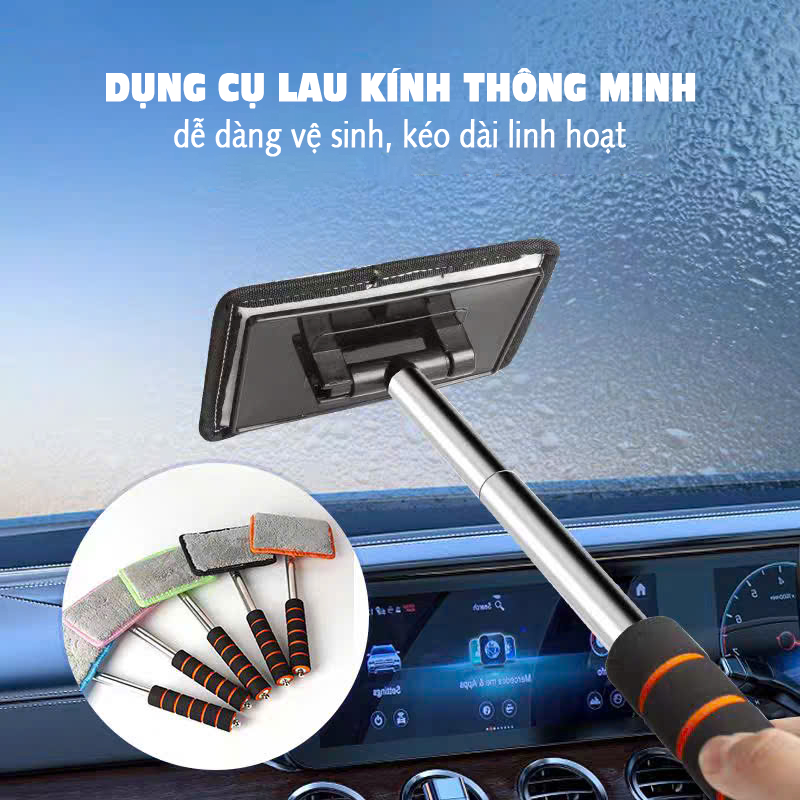 Chổi rửa xe ô tô đa năng bản cao cấp PICAUTO, có thể lau kính lau sàn nhà sợi mềm điều chỉnh được độ cong và độ dài 180