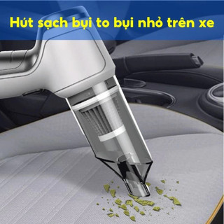 Máy hút bụi cầm tay mini lực hút siêu mạnh hút bụi ô tô giường đệm sạc USB