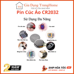 Pin Cúc Áo CR2032 Cho Thiết Bị Định Vị GPS FindmyTag, Droptag, Momax, Đồng hồ, Chìa khóa, Điều khiển, Chính Hãng