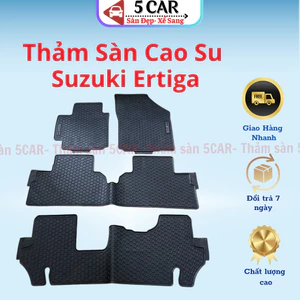 Thảm LÓT SÀN Cao su xe Suzuki Ertiga 2018- 2022, 2023-2024 Hàng cao su đúc không mùi- Mẫu 3 hàng ghế