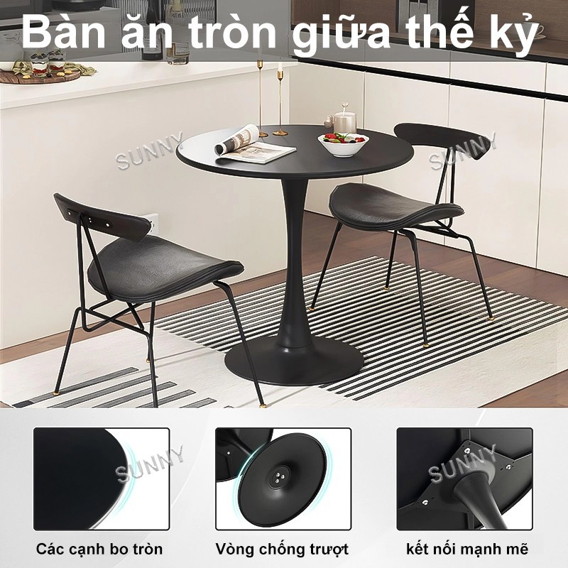 SUNNY Bàn Tròn Tulip Bắc Âu Hiện Đại - Tối Giản Chất Lượng Cao Decor Cafe