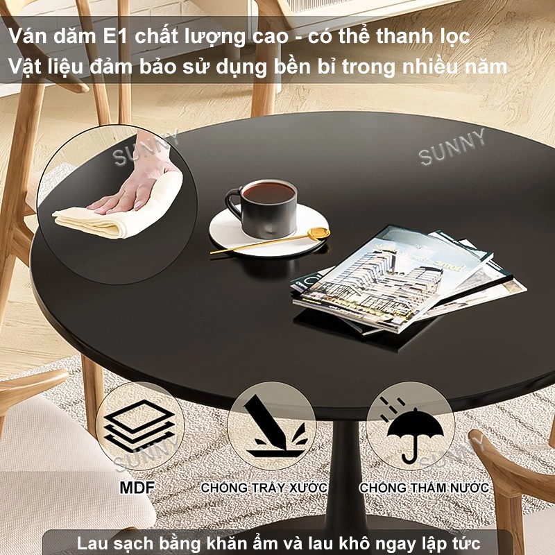 SUNNY Bàn Tròn Tulip Bắc Âu Hiện Đại - Tối Giản Chất Lượng Cao Decor Cafe