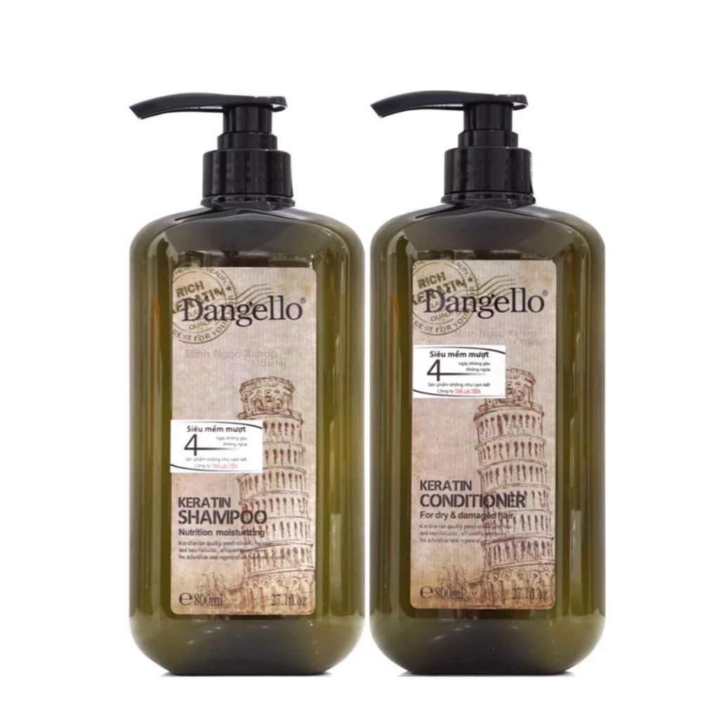 Cặp Dầu Gội Xả D'ANGELLO 800ml | Dưỡng Ẩm Tóc Khô Xơ, Mềm Mượt & Bóng Khỏe