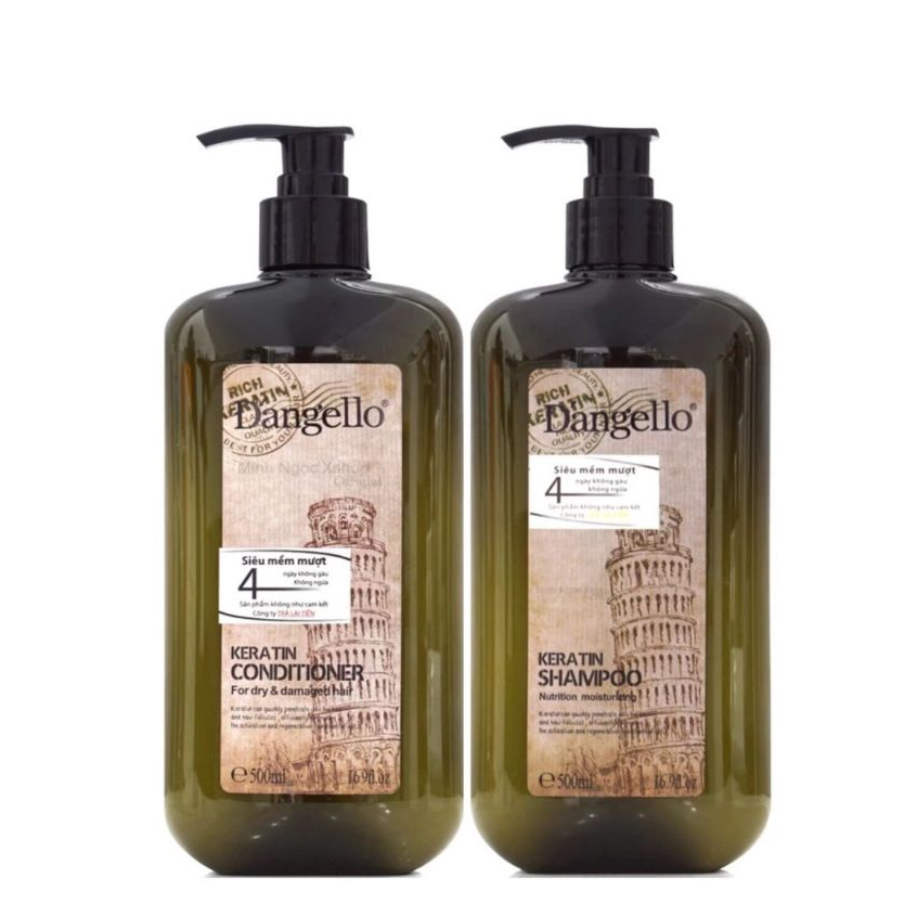 Cặp dầu gội xả D'angello 800ml giúp phục hồi dưỡng ẩm, giảm rụng tóc