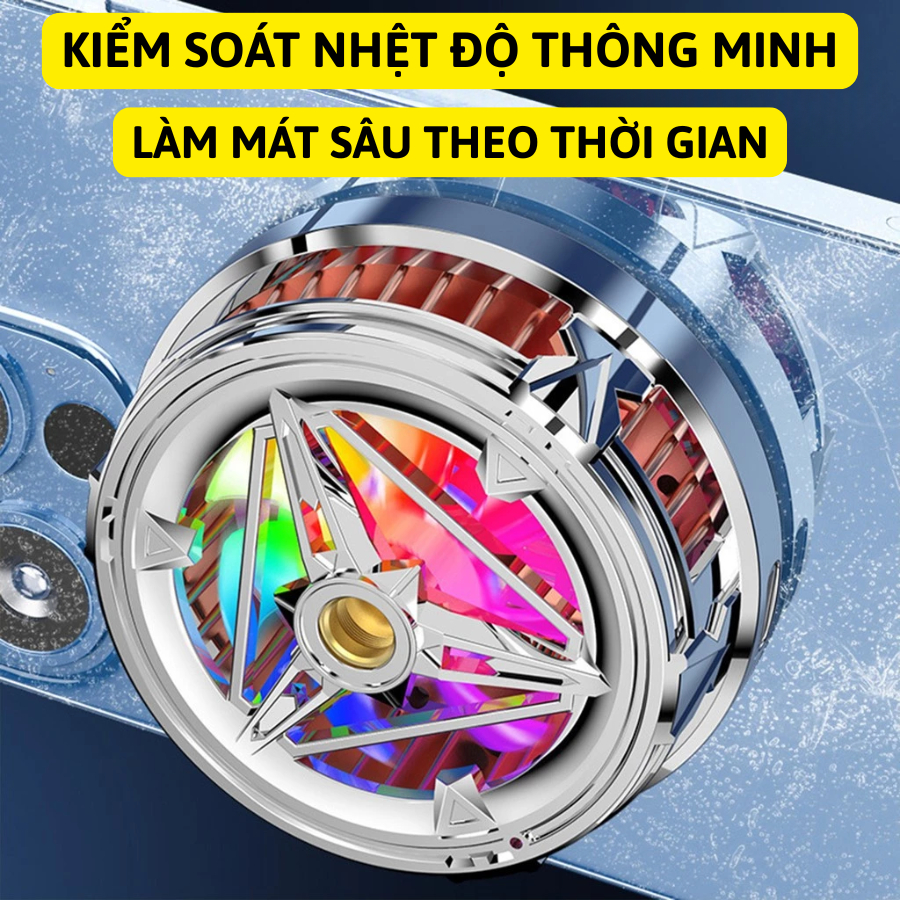 Quạt tản nhiệt điện thoại sò lạnh YS-S3 Plus nam châm cho máy tính bảng, điện thoại. - ảnh 2